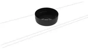 Kaldewei Kaldewei Nueva Waschtisch-Schale 3191, rund, Durchmesser 380mm, ohne Überlauf, 911206003, Farbe: Schwarz mit Perl-Effekt - 911206003701