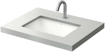 TOTO TOTO WU Unterbauwaschtisch, ohne Hahnloch, mit Überlauf, 500x380mm, eckiges Becken, LW1535Y - LW1535Y