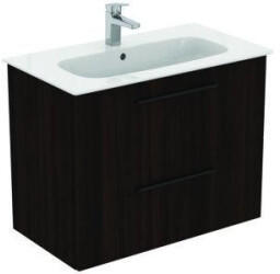 Ideal Standard Ideal Standard i.life A Möbelpaket m. Waschtisch 80cm, u. Schrank, Griff schwarz, K8744, Farbe: Coffee Oak - K8744NW