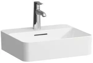 Laufen Laufen VAL Waschtisch-Schale, 3 Hahnlöcher, ohne Überlauf, 450x380mm, H812280, Farbe: weiss matt - H8122807571581