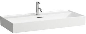 Laufen Laufen Kartell Waschtisch unterbaufähig, 2 Hahnlöcher, ohne Überlauf, 1000x460mm, H810337, Farbe: Grau matt - H8103377591151