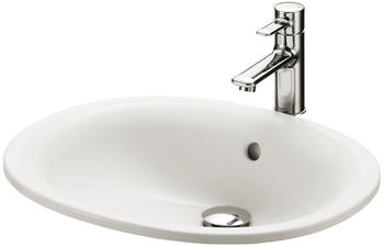 TOTO TOTO Einbauwaschtisch, rund, ohne Hahnloch, mit Überlauf, 530x450mm, Cefiontect, LW762Y - LW762Y