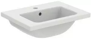 Ideal Standard Ideal Standard i.life S Möbel Waschtisch, 1 Hahnloch, 510mm, T4591, Farbe: Weiß mit Ideal Plus - T4591MA