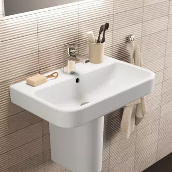 Ideal Standard Ideal Standard i.life S Waschtisch, 600mm, 1 Hahnloch, T4583, Farbe: Weiß mit Ideal Plus - T4583MA