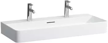 Laufen Laufen VAL Aufsatzwaschtisch 950x420mm, 2 Hahnlöcher, mit Überlauf, US. geschliffen, H816287, Farbe: weiss matt - H8162877571071