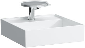 Laufen Laufen Kartell Aufsatzwaschtisch, 2 Hahnlöcher, ohne Überlauf, 460x460mm, H818331, Farbe: Snow (weiß matt) - H8183317578151