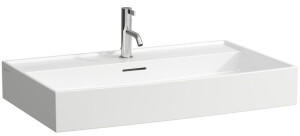 Laufen Laufen Kartell Aufsatzwaschtisch, 1 Hahnloch, mit Überlauf, 800x460mm, H816336, Farbe: Schwarz Matt - H8163367161041