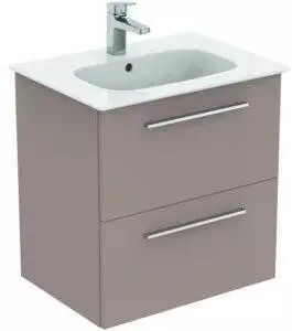 Ideal Standard Ideal Standard i.life A Möbelpaket m. Waschtisch 60cm, u. Schrank, Griff chrom, K8741, Farbe: Greige - K8741NH