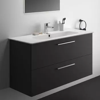 Ideal Standard Ideal Standard i.life A M&ouml;belpaket m. Waschtisch 120cm, u. Schrank, Griff chrom, K8747, Farbe: Carbongrau - K8747NV