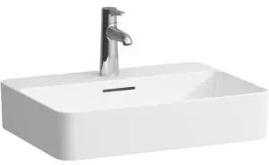 Laufen Laufen VAL Waschtisch-Schale, 1 Hahnloch, mit Überlauf, 550x400mm, H812284, Farbe: weiss matt - H8122847571041