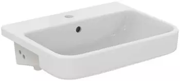 Ideal Standard Ideal Standard i.life B Halbeinbauwaschtisch, mit Überlauf, 550mm, T4611, Farbe: Weiß - T461101