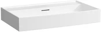 Laufen Laufen Kartell Waschtisch unterbaufähig, ohne Hahnloch, mit Überlauf, 800x460mm, H810336, Farbe: Schwarz glänzend - H8103360201091