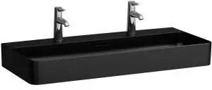 Laufen Laufen VAL Waschtisch, unterbauf&auml;hig, 1 Hahnloch, ohne &Uuml;berlauf, 950x420mm, H810287, Farbe: Schwarz Matt - H8102877161111