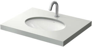 TOTO TOTO WU Unterbauwaschtisch, ohne Hahnloch, mit Überlauf, 500x380mm, rundes Becken, LW1505JUYWF#W - LW1505JUYWF#W