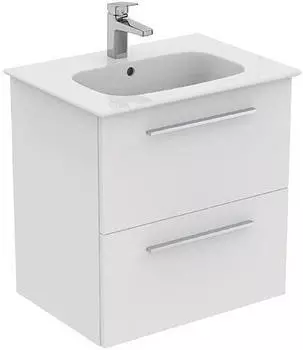Ideal Standard Ideal Standard i.life A Möbelpaket m. Waschtisch 60cm, u. Schrank, Griff chrom, K8741, Farbe: Weiß - K8741DU