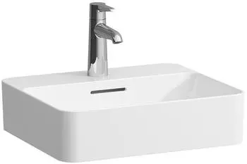 Laufen Laufen VAL Waschtisch-Schale, 3 Hahnlöcher, ohne Überlauf, 450x380mm, H812280, Farbe: Weiß - H8122800001581