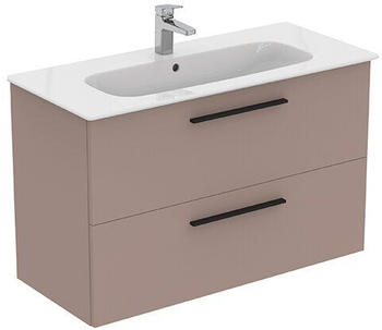 Ideal Standard Ideal Standard i.life A M&ouml;belpaket m. Waschtisch 100cm, u. Schrank, Griff schwarz, K8746, Farbe: Greige - K8746NH