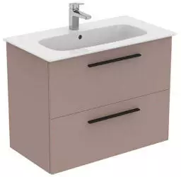 Ideal Standard Ideal Standard i.life A Möbelpaket m. Waschtisch 80cm, u. Schrank, Griff schwarz, K8744, Farbe: Greige - K8744NH