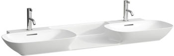 Laufen Laufen INO Doppelwaschtisch, ohne Hahnloch, ohne Überlauf, 1420x450mm, H814304, Farbe: Weiß - H8143040001121