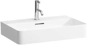 Laufen Laufen VAL Aufsatzwaschtisch, 3 Hahnl&ouml;cher, mit &Uuml;berlauf, US geschl. 650x420mm, H816284, Farbe: Schwarz Matt - H8162847161081