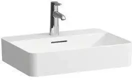 Laufen Laufen VAL Waschtisch-Schale, 1 Hahnloch, mit Überlauf, 550x400mm, H812284, Farbe: Weiß mit LCC - H8122844001041