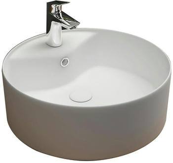 Alpenberger Mini Aufsatzwaschbecken rund &Oslash; 40 cm Keramik wei&szlig; (680556)