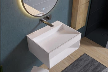 Bernstein Wandwaschbecken TWG71 Mineralguss 60 cm Wei&szlig; matt