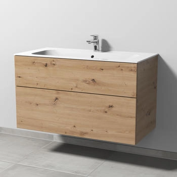 Sanipa 3way 99x49,7x58,2cm Eiche-Natural-Touch mittig SM40185