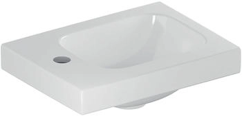 Geberit iCon Light rechteckig Hahnlochposition links Ablagefl&auml;che links mittig 38x28cm wei&szlig; matt 501831JT1