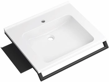 Hewi Wandwaschtisch 950.19.072 SC 75,4x58x14cm schwarz tiefmatt 950.19.072 DC
