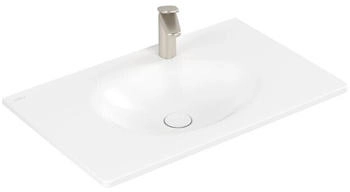 Villeroy & Boch Antao rechteckig mit verdecktem &Uuml;berlauf Hahnlochposition mittig 80x50cm Stone White 4A7584RW