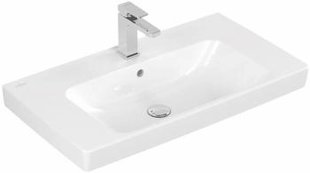 Villeroy & Boch Architectura 800x455mm Rechteck Becken mittig 1HL. Weiß Alpin 4A878001