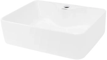 ECD Germany Design Waschbecken 480 x 380 x 140 mm Keramik Wei&szlig;