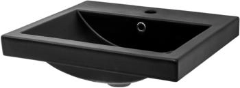 ML-Design Waschbecken Keramik Schwarz Matt 53,5x46x16,5 cm mit Hahnloch Überlauf ML-Design Waschbecken Keramik Schwarz Matt 53,5x46x16,5 cm mit Hahnloch Überlauf