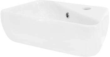 ML-Design Waschbecken Keramik in Weiß 45x27x13 cm Eckig Hahnloch Rechts ML-Design Waschbecken Keramik in Weiß 45x27x13 cm Eckig Hahnloch Rechts