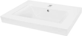 ECD Germany Waschbecken Waschtisch 605 x 465 x 160 mm Keramik Weiß Einbaubecken ECD Germany Waschbecken Waschtisch 605 x 465 x 160 mm Keramik Weiß Einbaubecken