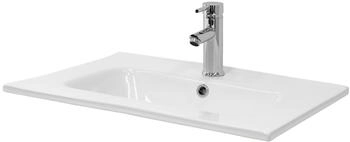 ML-Design Waschbecken Keramik Weiß 61x16,5x46 cm Eckig mit Hahnloch und Überlauf ML-Design Waschbecken Keramik Weiß 61x16,5x46 cm Eckig mit Hahnloch und Überlauf