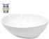 ECD Germany Waschbecken Waschtisch 410x330x142mm Keramik inkl Ablaufgarnitur