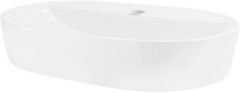ML-Design Waschbecken Keramik Weiß Glänzend 60x40x12 cm Oval Aufsatzwaschbecken ML-Design Waschbecken Keramik Weiß Glänzend 60x40x12 cm Oval Aufsatzwaschbecken