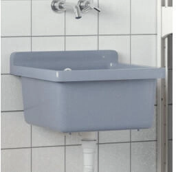 vidaXL Ausgussbecken 40x40x24cm Harz Grau