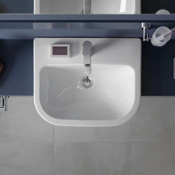 Duravit D-Code 2.0 Halb-Einbauwaschtisch 550 x 455 mm weiß (24035500002)