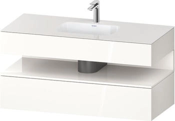 Duravit Qatego Einbauwaschtisch mit Unterbau 1200 mm wei&szlig; hochglanz (QA4787022220000)