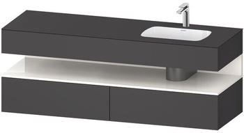 Duravit Qatego Einbauwaschtisch mit Unterbau 1600 mm graphit matt (QA4796022490000)
