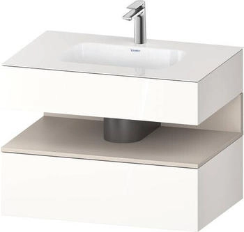 Duravit Qatego Einbauwaschtisch mit Unterbau 800 mm mit Nischenbeleuchtung wei&szlig; hochglanz (QA4785091220010)