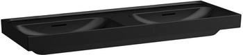 Laufen MEDA Doppel-Waschtisch 1300 x 460 mm schwarz matt (H8141127161091)