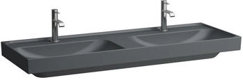 Laufen MEDA Doppel-Waschtisch 1300 x 460 mm graphit matt (H8141127581111)