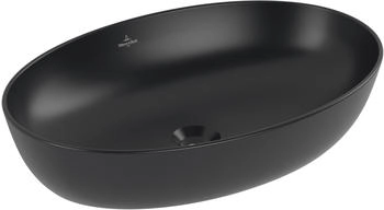 Villeroy & Boch Artis Aufsatzwaschtisch 610 x 410 mm oval pure black CeramicPlus (419861R7)