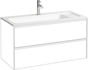 Laufen MEDA Möbelwaschtisch Slim 445 x 975 x 130 mm weiß (H8141180001111)