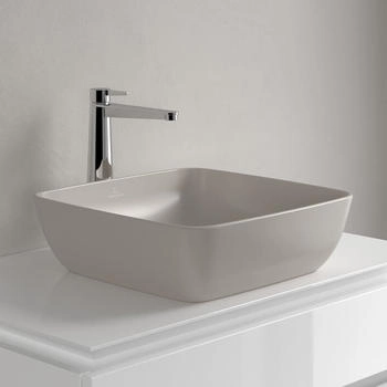 Villeroy & Boch Artis Aufsatzwaschtisch 410 x 410 mm eckig almond CeramicPlus (417841AM)