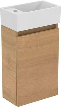 Ideal Standard Eurovit+ Handwaschbecken mit Unterschrank Hamilton Eiche Hahnloch links (R0570Y8)